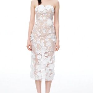 3D Floral Embroidered Dress - Bridal